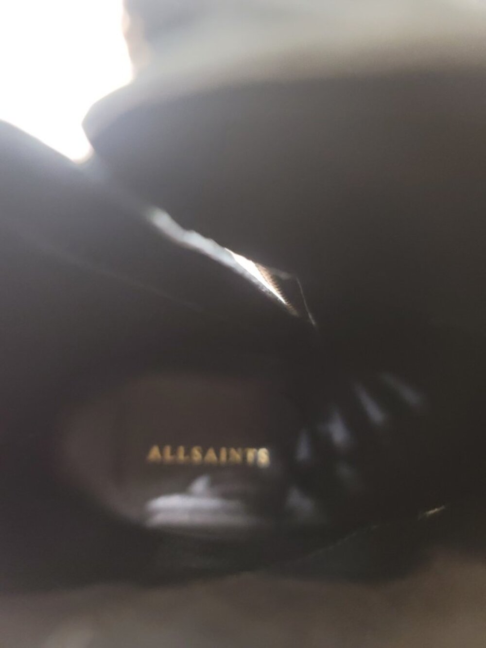 AllSaints Black Women's Leather Lira Hiker Black Boots Size 39 EU - Picture 7 of 8